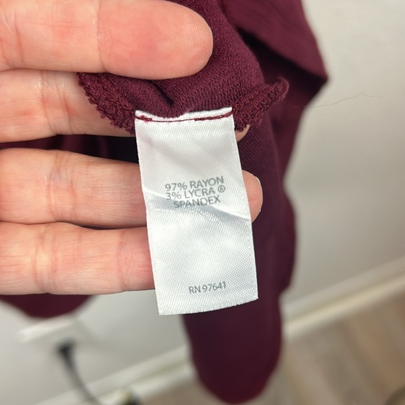 J.Jill Wearever Collection Stretch Midi wine Dress 1X - Picture 6 of 7